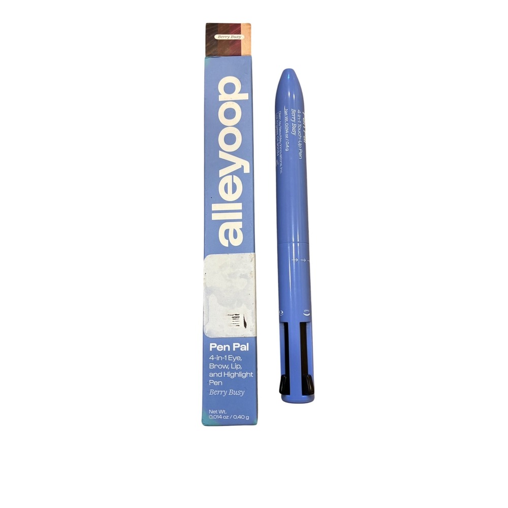 Alleyoop Pen Pal 4-in-1 Eye Brow Lip Highlight Pen Berry Busy Touch-Up Makeup